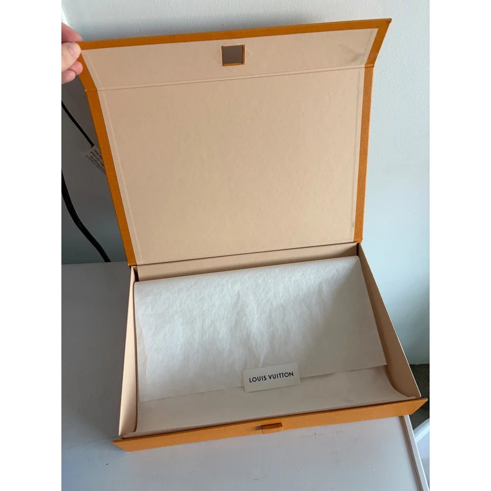 Louis Vuitton Orange Magnetic Folding Gift Storage Box 12x8x2.25 Small Accessory